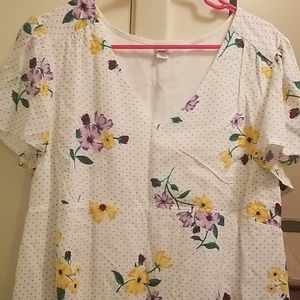 White Floral Maternity Dress